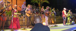 Jimmy Buffett and the Coral Reefer Band perform during their Summerzcool Tour in June 2009.