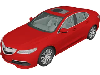 Acura TLX (2015) 3D Model