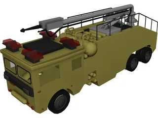 Airport Fire Truck 3D Model