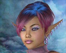 Sfondi desktop Elfo Grafica 3D Fantasy Ragazze