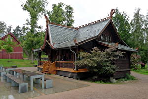 Pictures Building Norway Oslo Folkemuseum