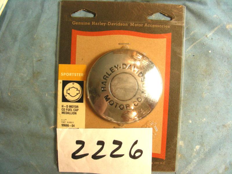 Item # 2226 harley sportster fuel cap medallion w/ hd motor co on face