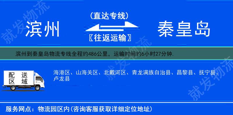 滨州到秦皇岛昌黎县货运公司-滨州到昌黎县货运专线-滨州至昌黎县运输专线-