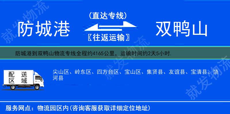 防城港到双鸭山多少公里