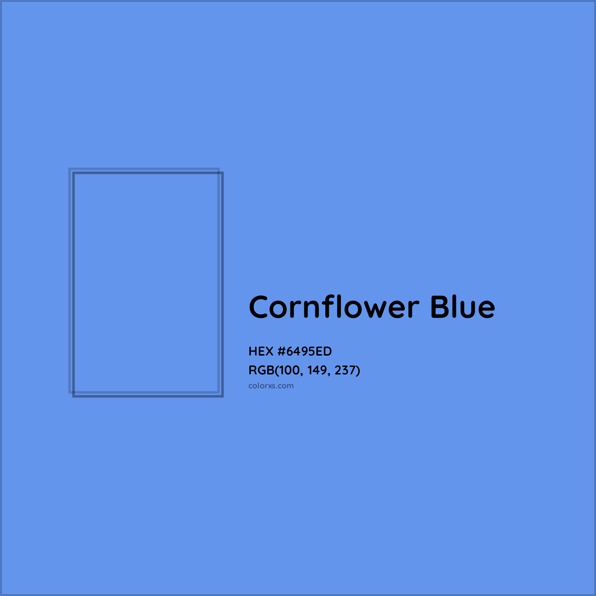 HEX #6495ED Cornflower Blue Color - Color Code