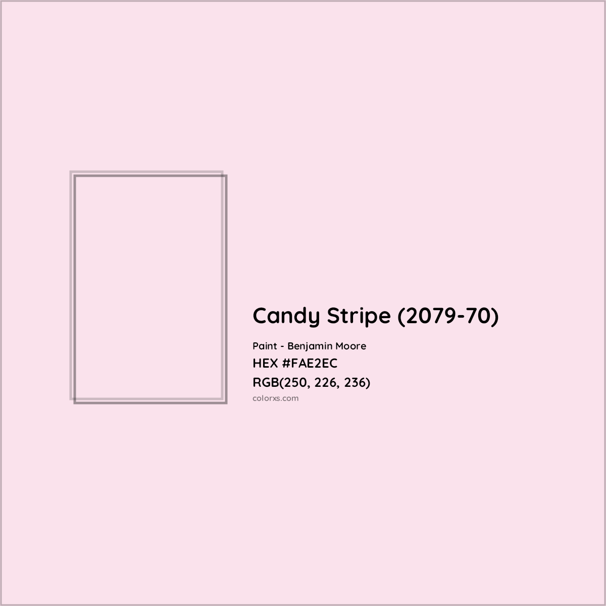 HEX #FAE2EC Candy Stripe (2079-70) Paint Benjamin Moore - Color Code