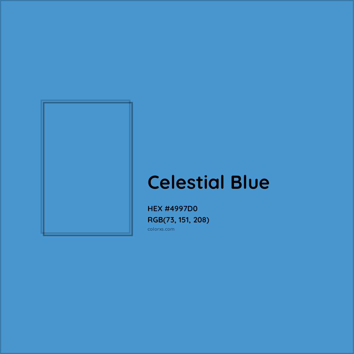 HEX #4997D0 Celestial Blue Color - Color Code