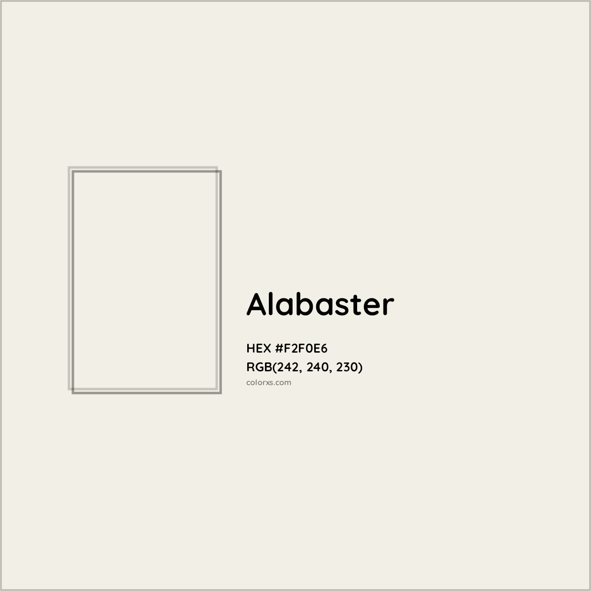 HEX #F2F0E6 Alabaster Color - Color Code