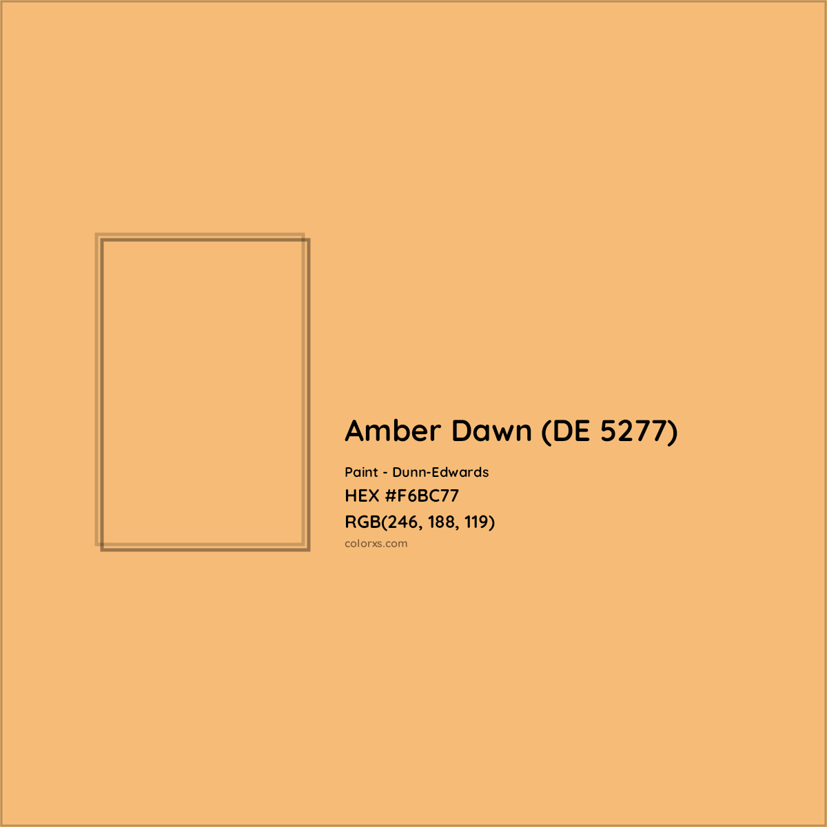 HEX #F6BC77 Amber Dawn (DE 5277) Paint Dunn-Edwards - Color Code