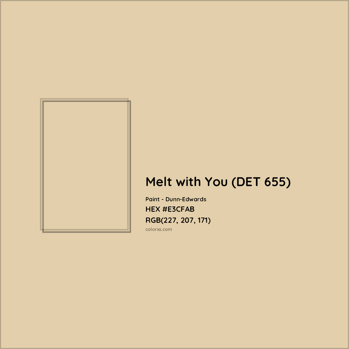 HEX #E3CFAB Melt with You (DET 655) Paint Dunn-Edwards - Color Code