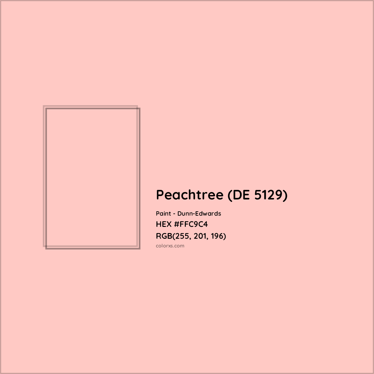 HEX #FFC9C4 Peachtree (DE 5129) Paint Dunn-Edwards - Color Code