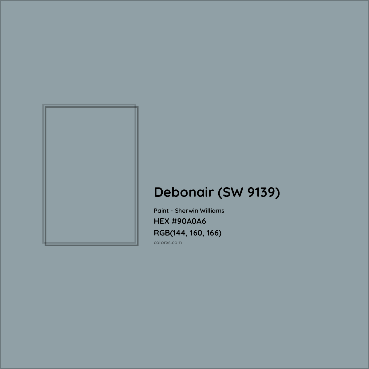 HEX #90A0A6 Debonair (SW 9139) Paint Sherwin Williams - Color Code