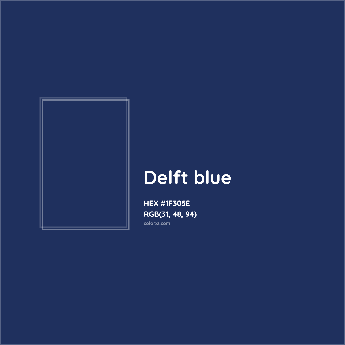 HEX #1F305E Delft blue Color - Color Code