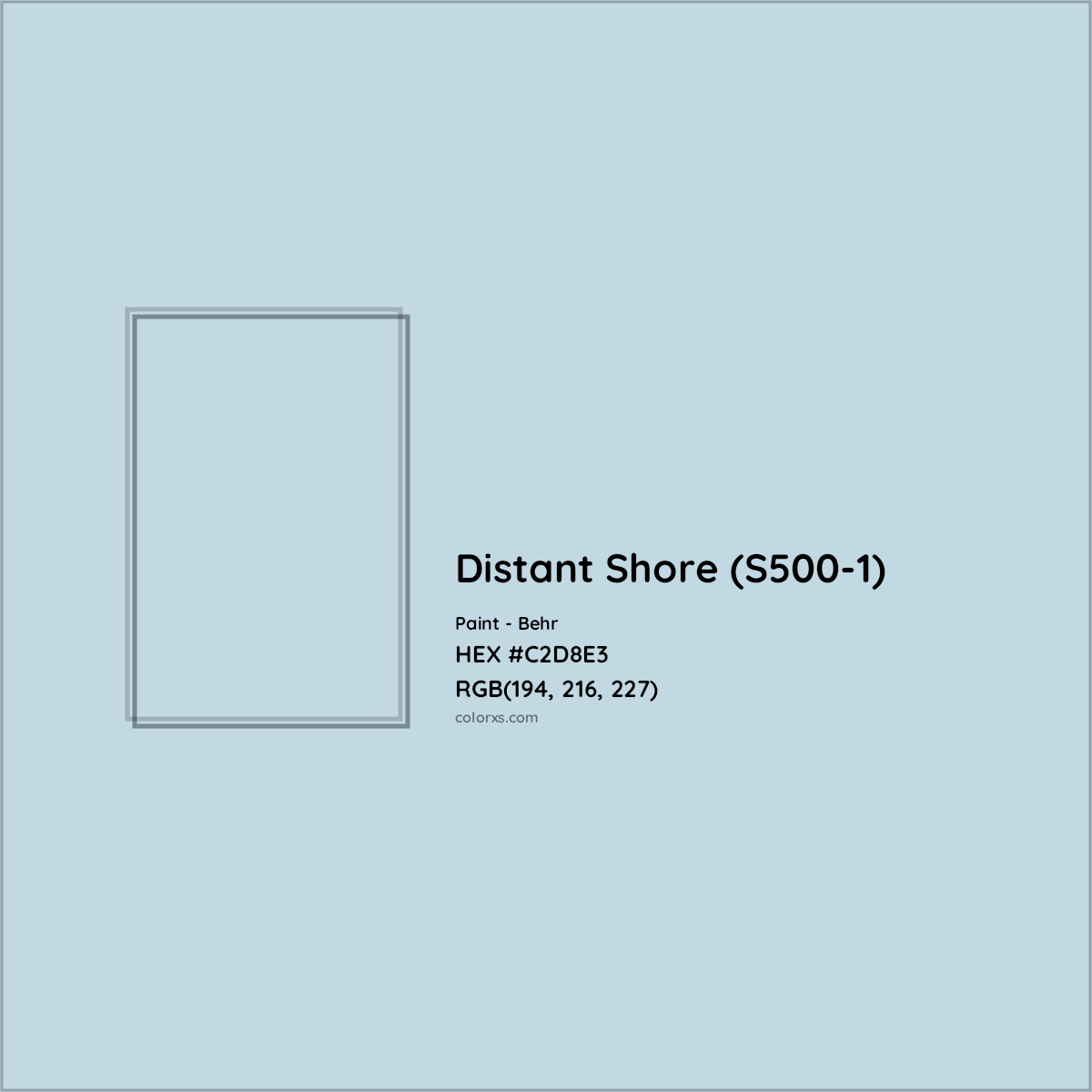 HEX #C2D8E3 Distant Shore (S500-1) Paint Behr - Color Code