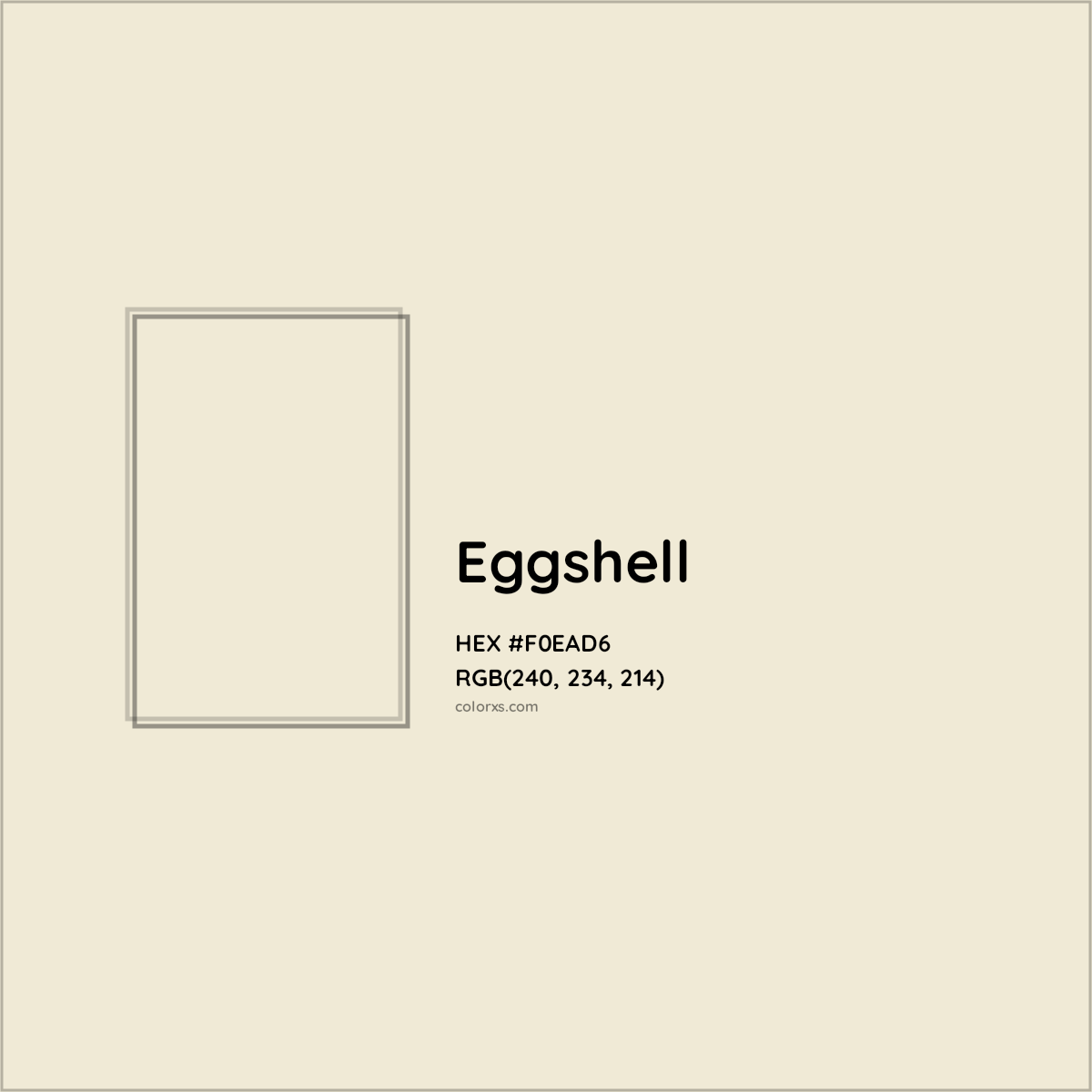 HEX #F0EAD6 Eggshell Color - Color Code