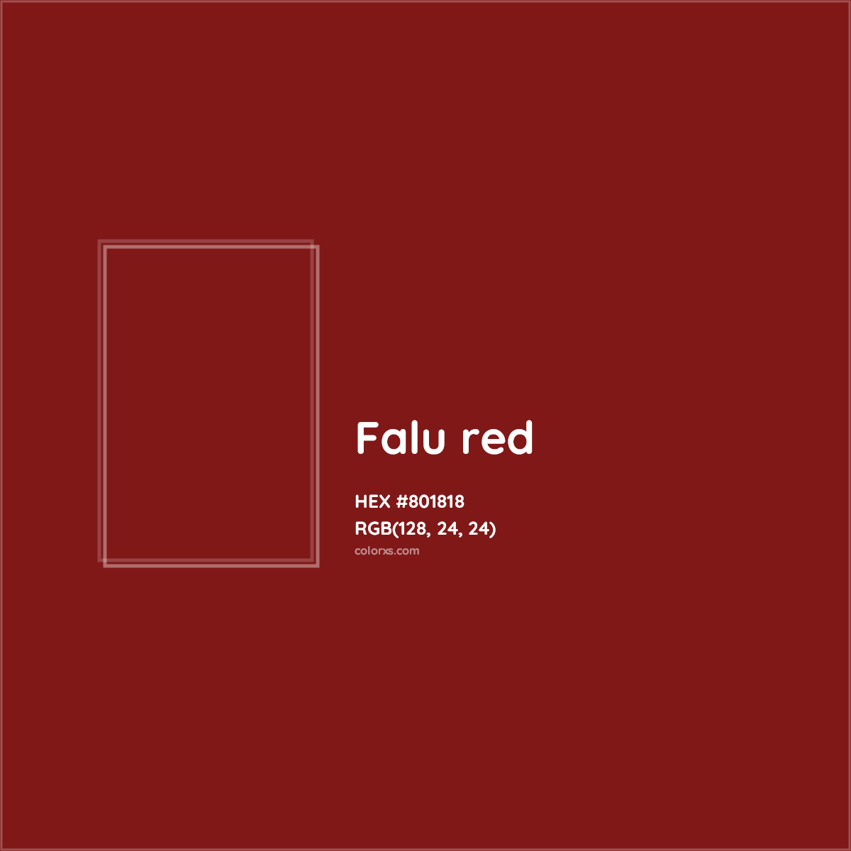 HEX #801818 Falu red Color - Color Code