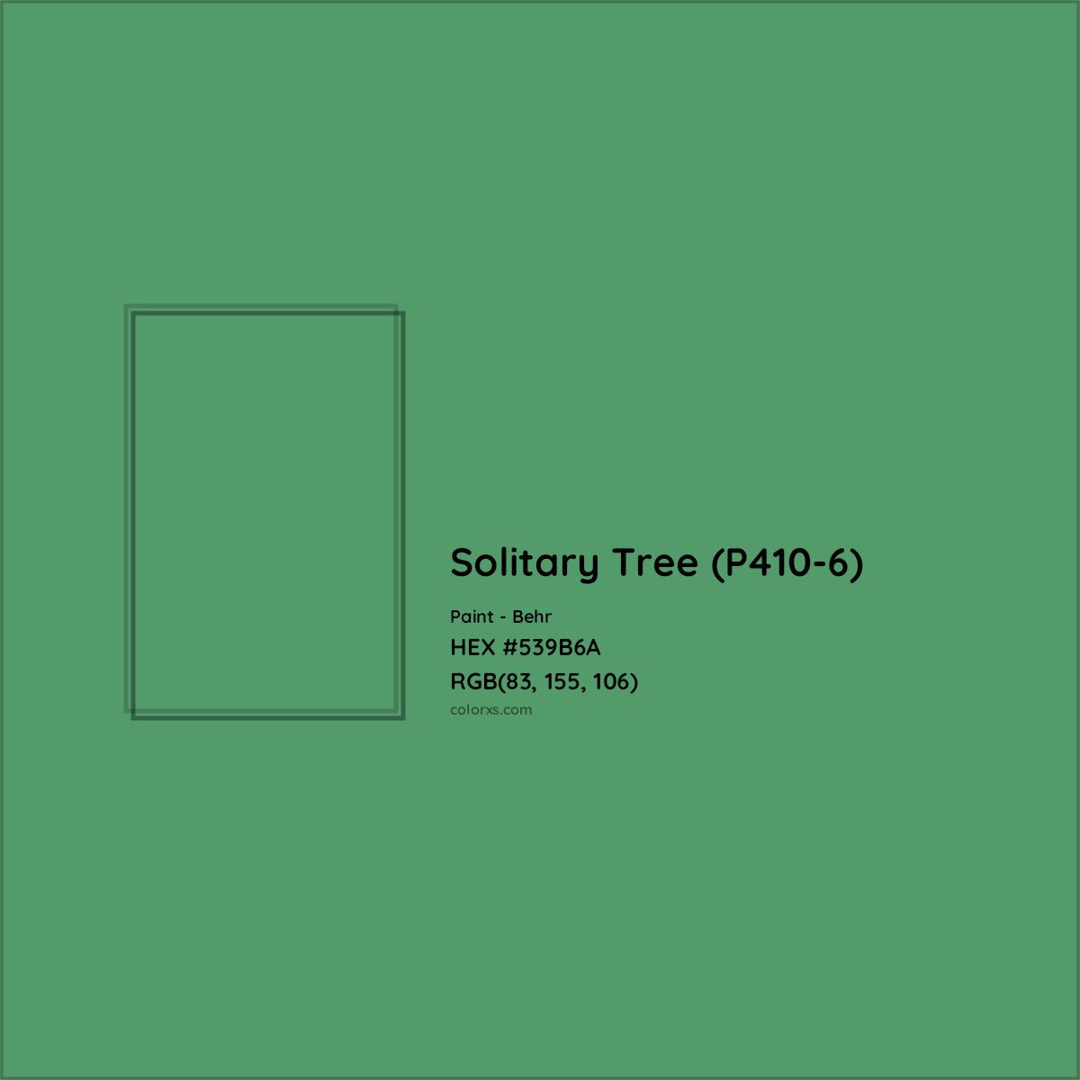 HEX #539B6A Solitary Tree (P410-6) Paint Behr - Color Code