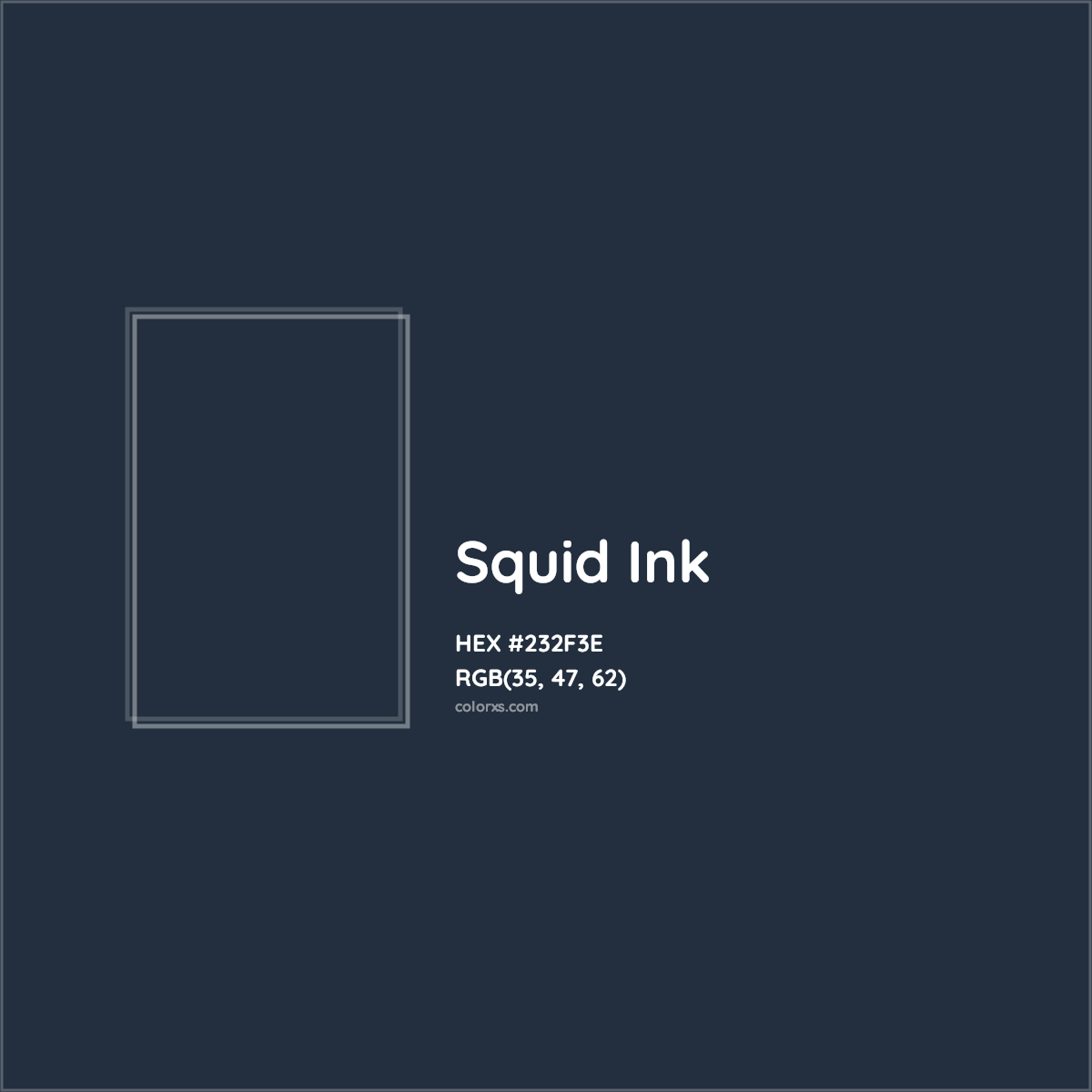 HEX #232F3E Squid Ink Color - Color Code