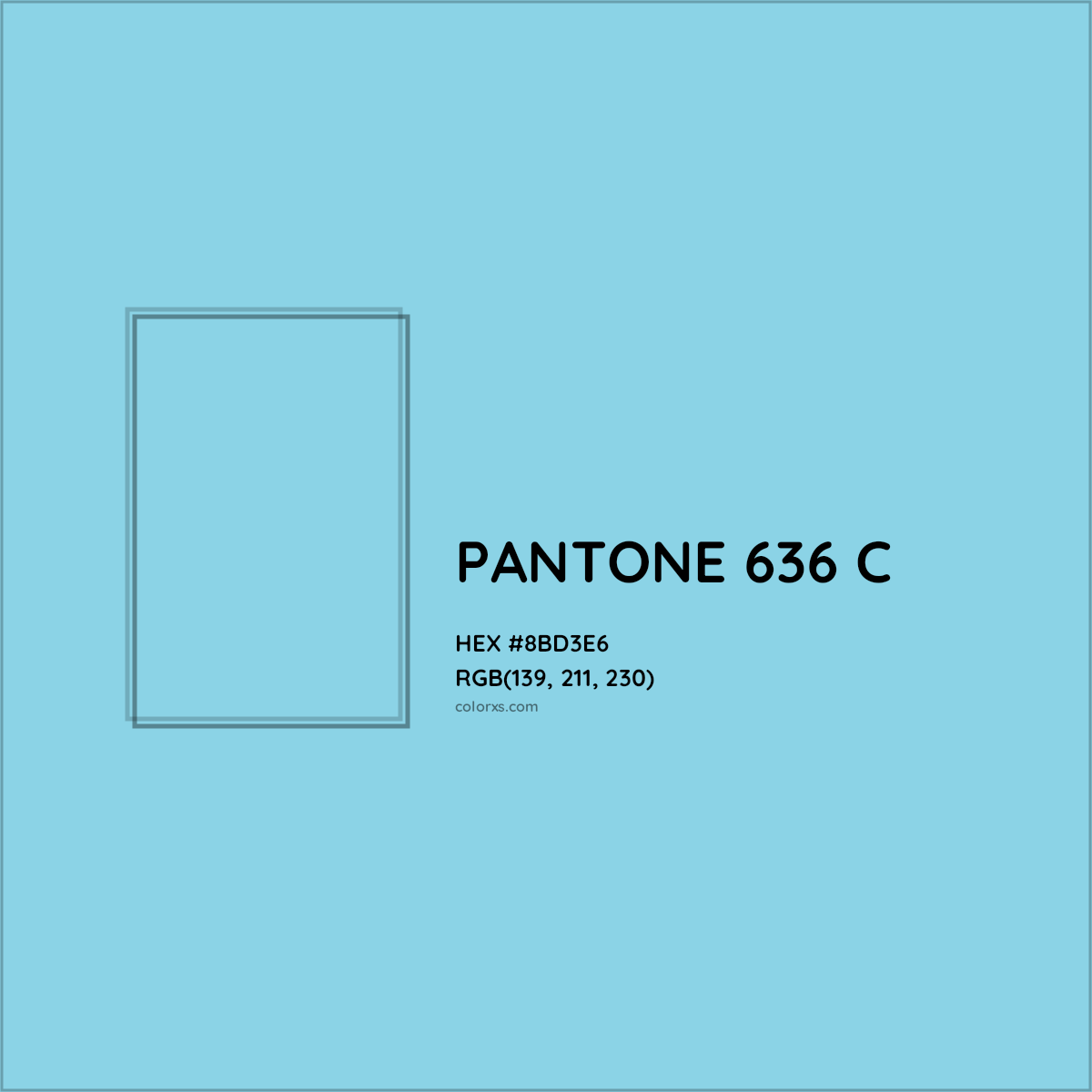 HEX #8BD3E6 PANTONE 636 C CMS Pantone PMS - Color Code