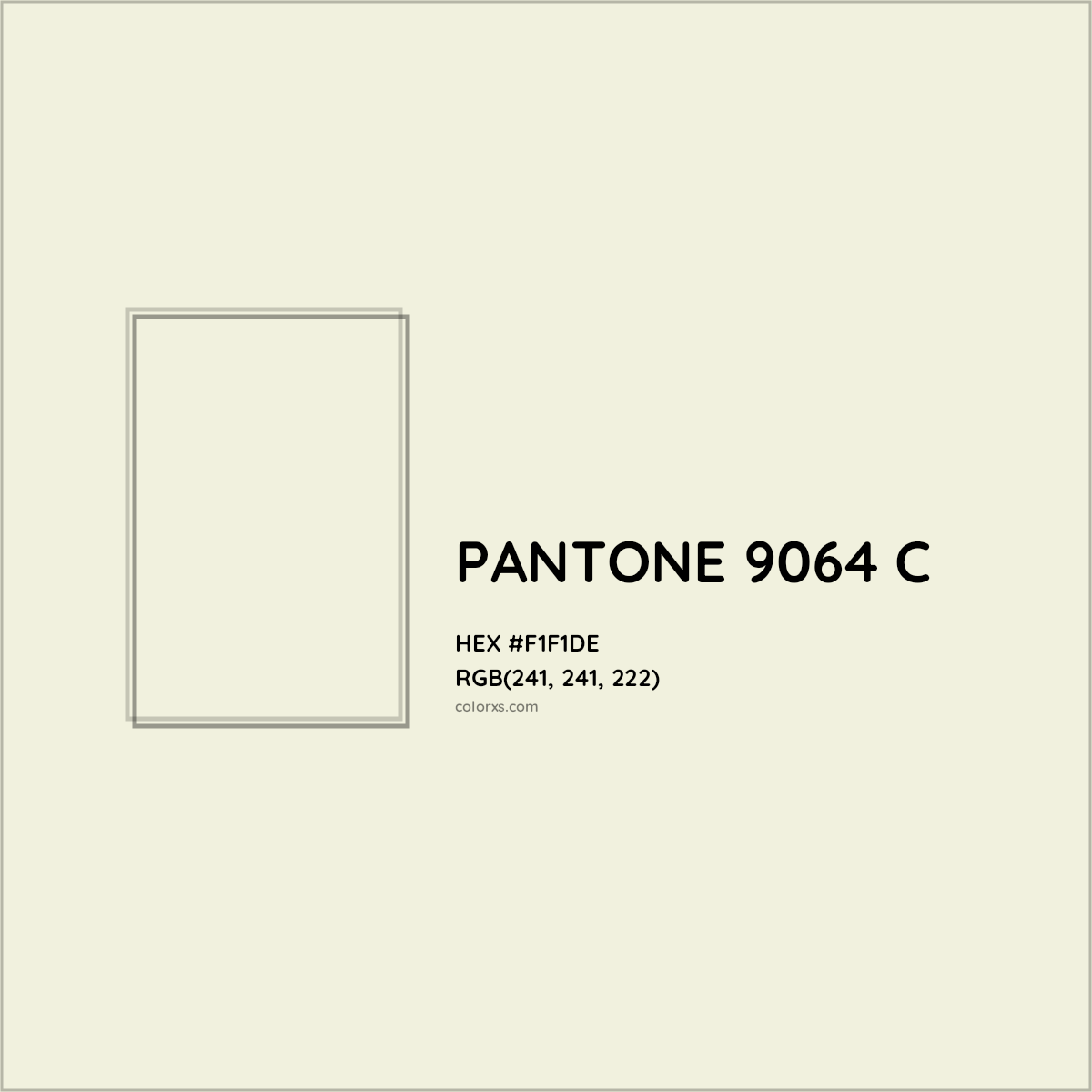 HEX #F1F1DE PANTONE 9064 C CMS Pantone PMS - Color Code