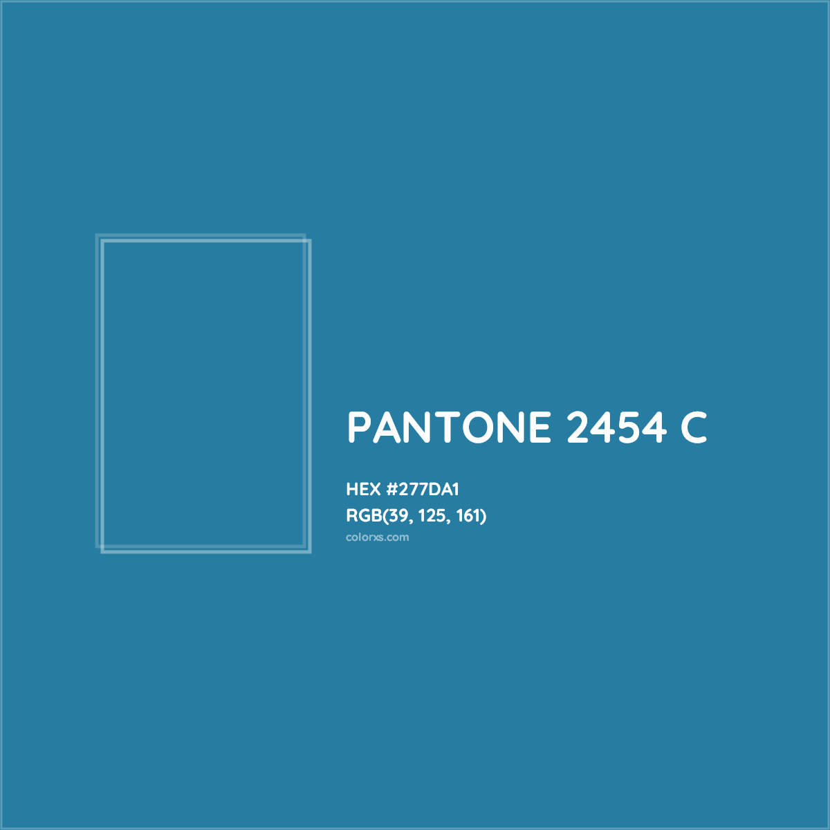 HEX #277DA1 PANTONE 2454 C CMS Pantone PMS - Color Code