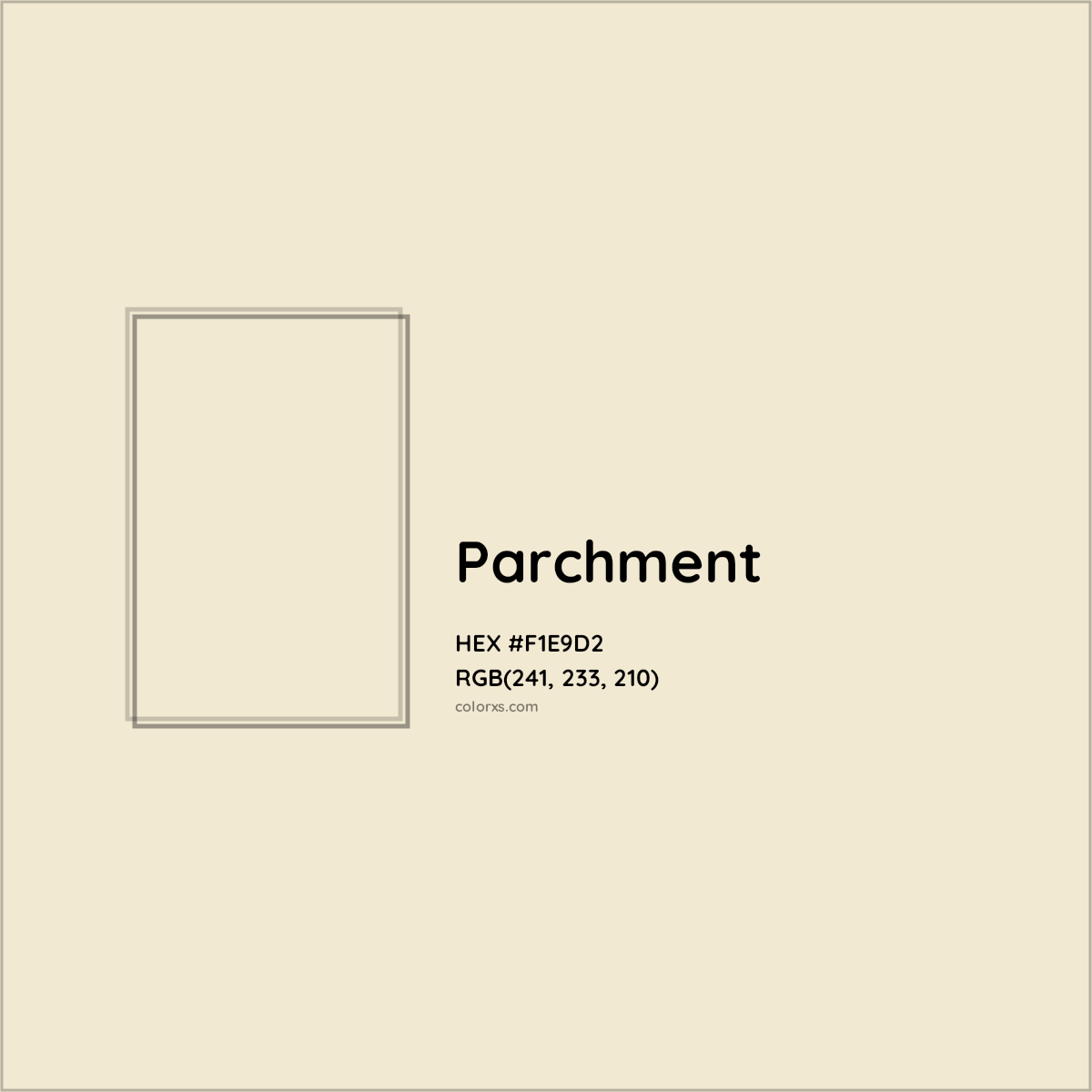 HEX #F1E9D2 Parchment Color - Color Code