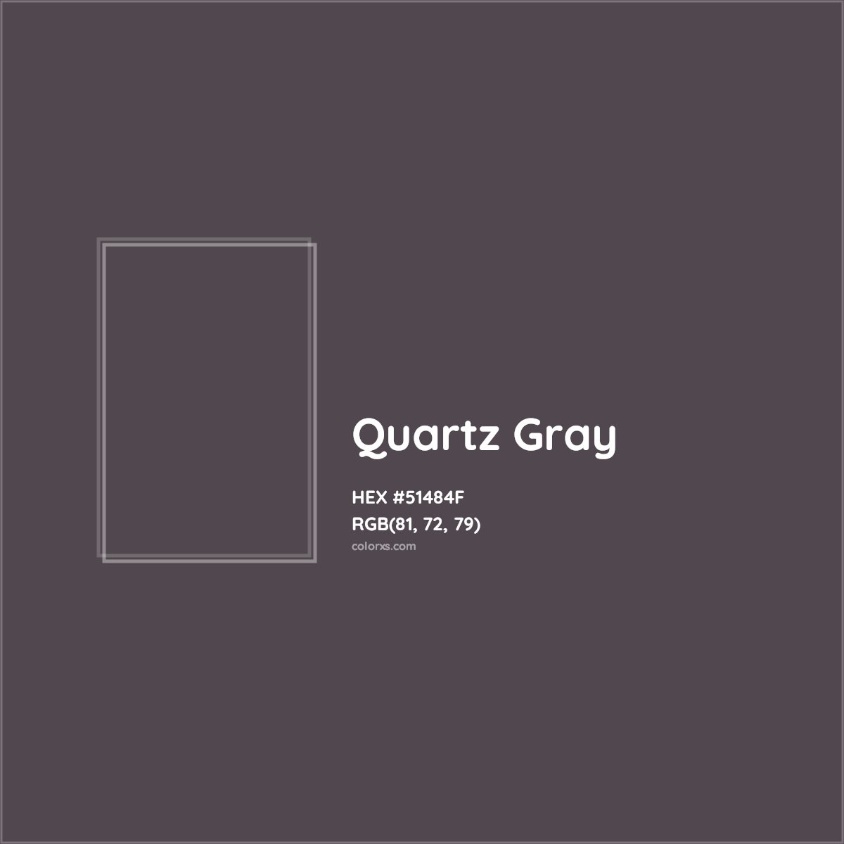 HEX #51484F Quartz Gray Color - Color Code