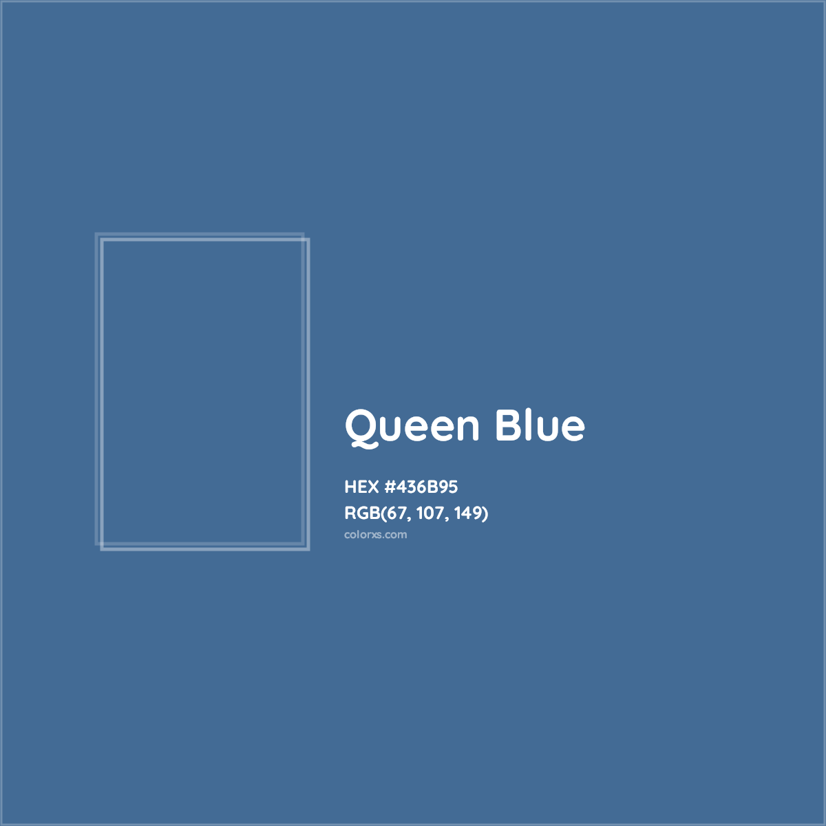 HEX #436B95 Queen Blue Color - Color Code