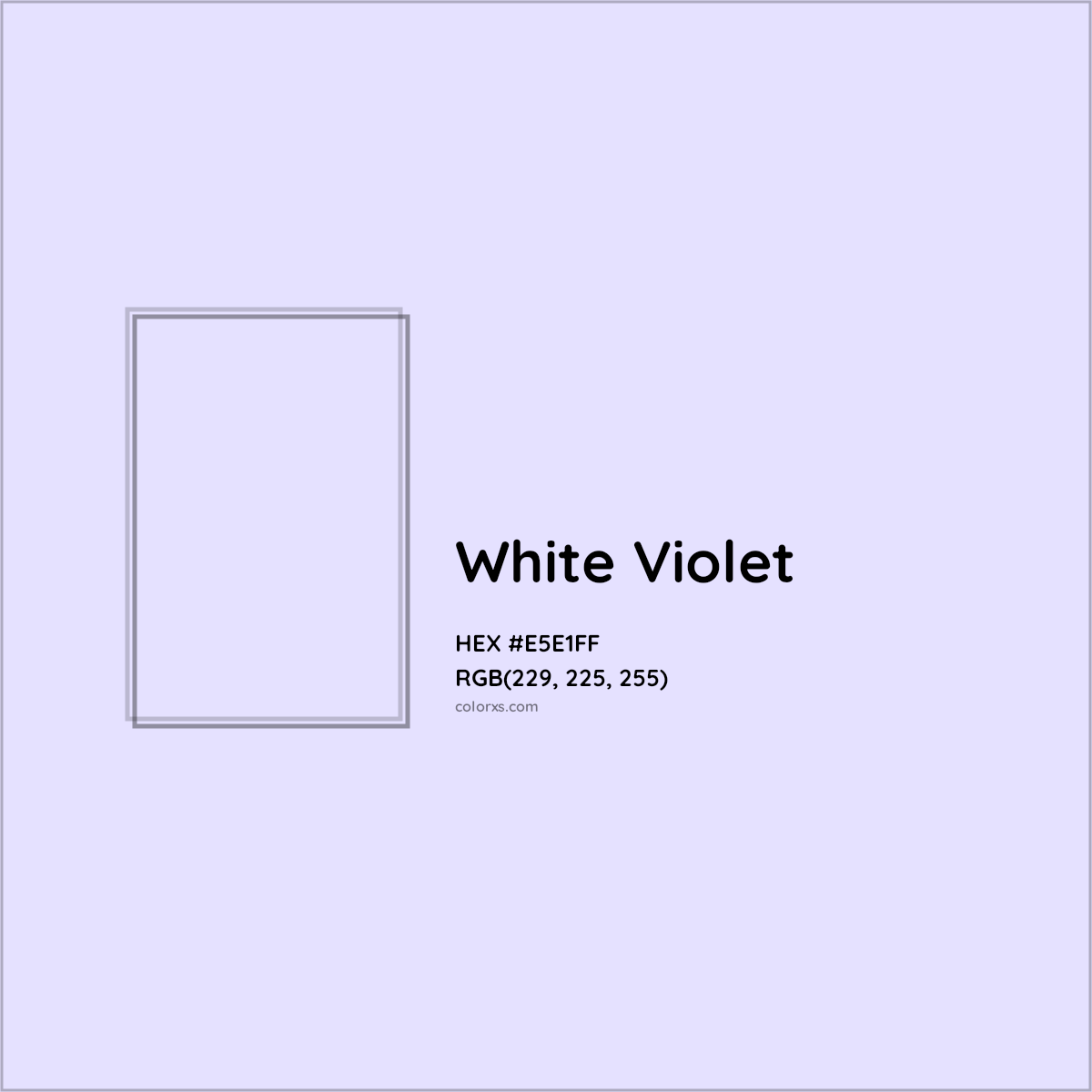 HEX #E5E1FF White Violet Color - Color Code