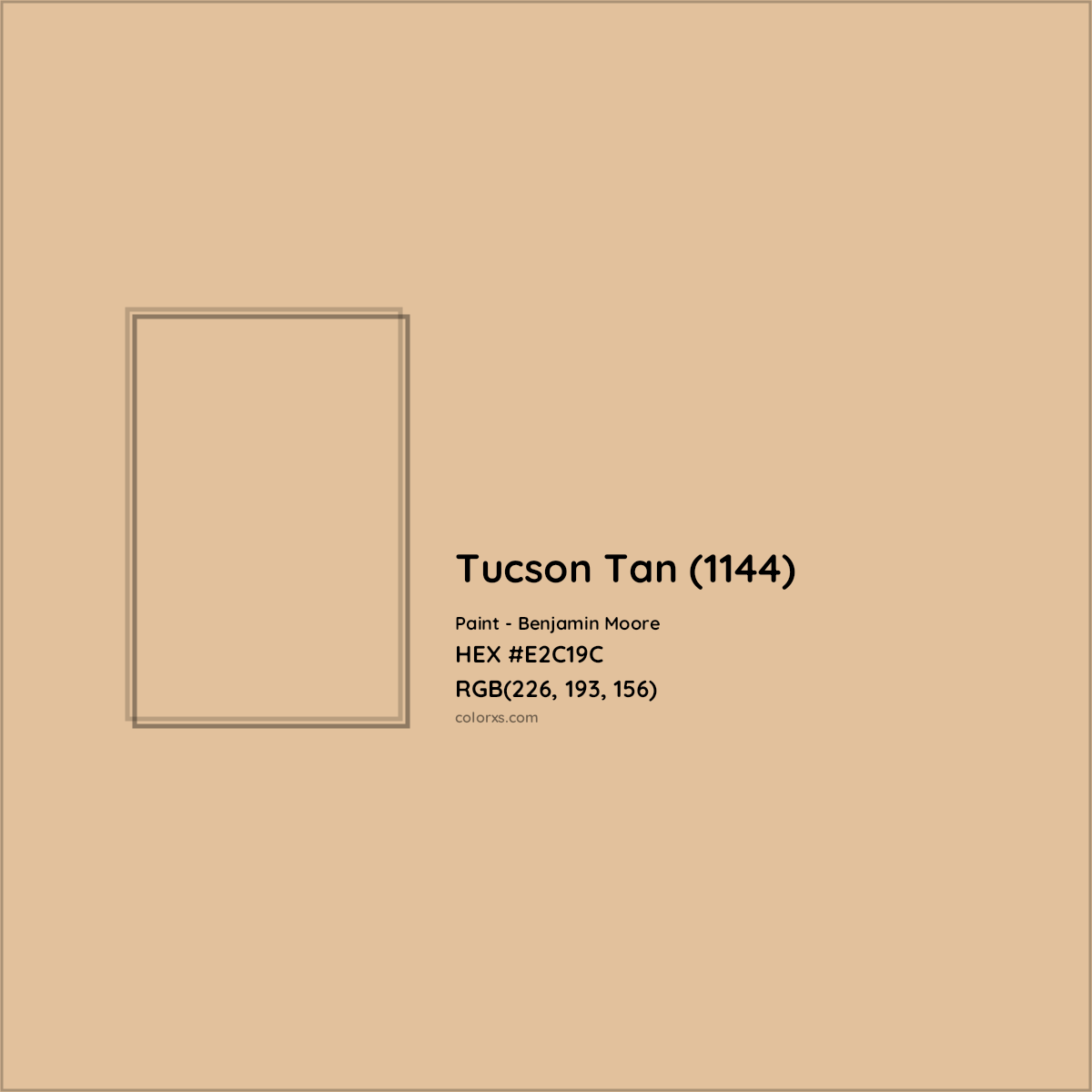 HEX #E2C19C Tucson Tan (1144) Paint Benjamin Moore - Color Code