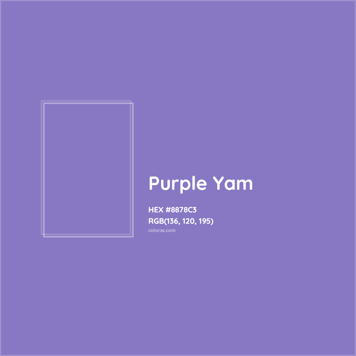 HEX #8878C3 Purple Yam Color - Color Code