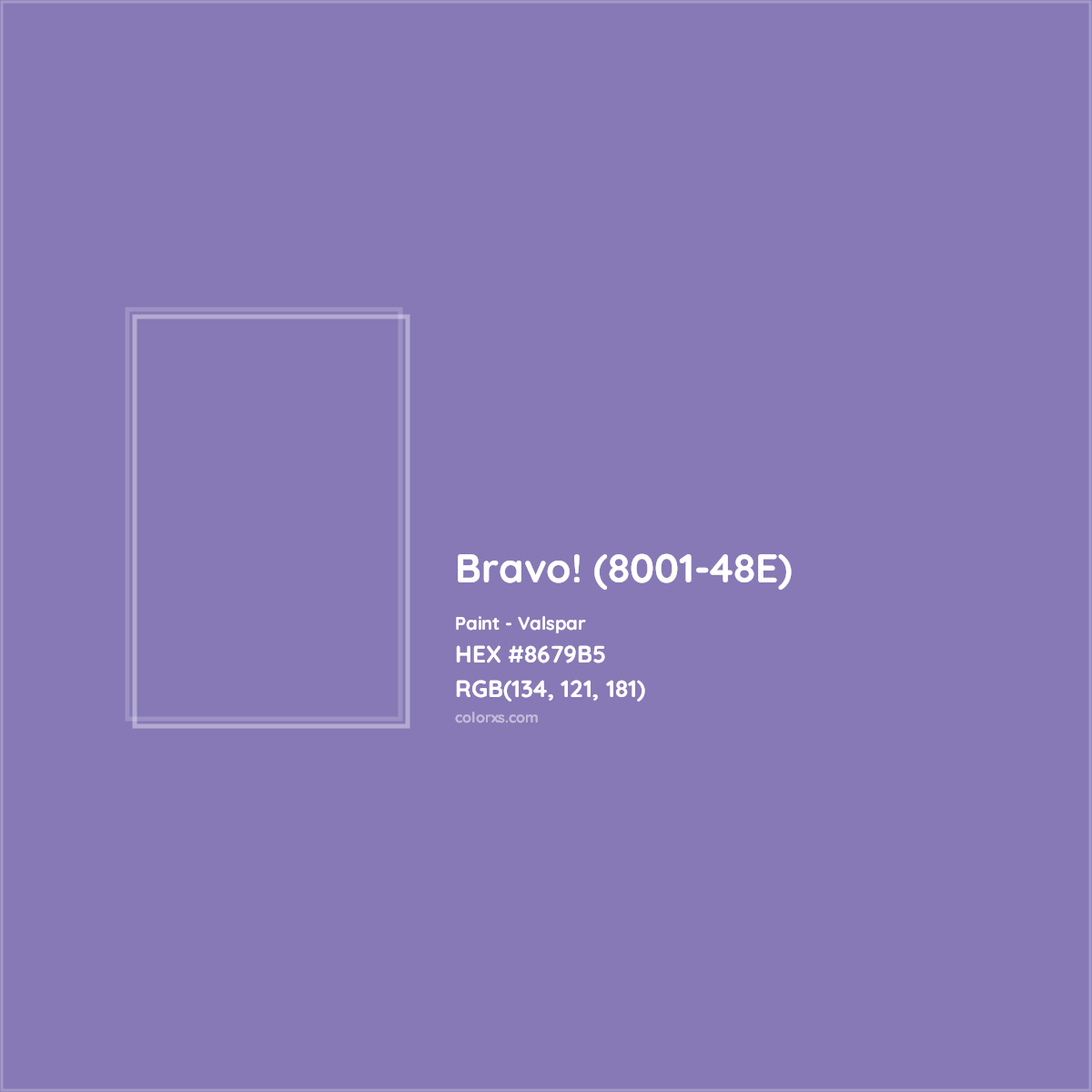 HEX #8679B5 Bravo! (8001-48E) Paint Valspar - Color Code