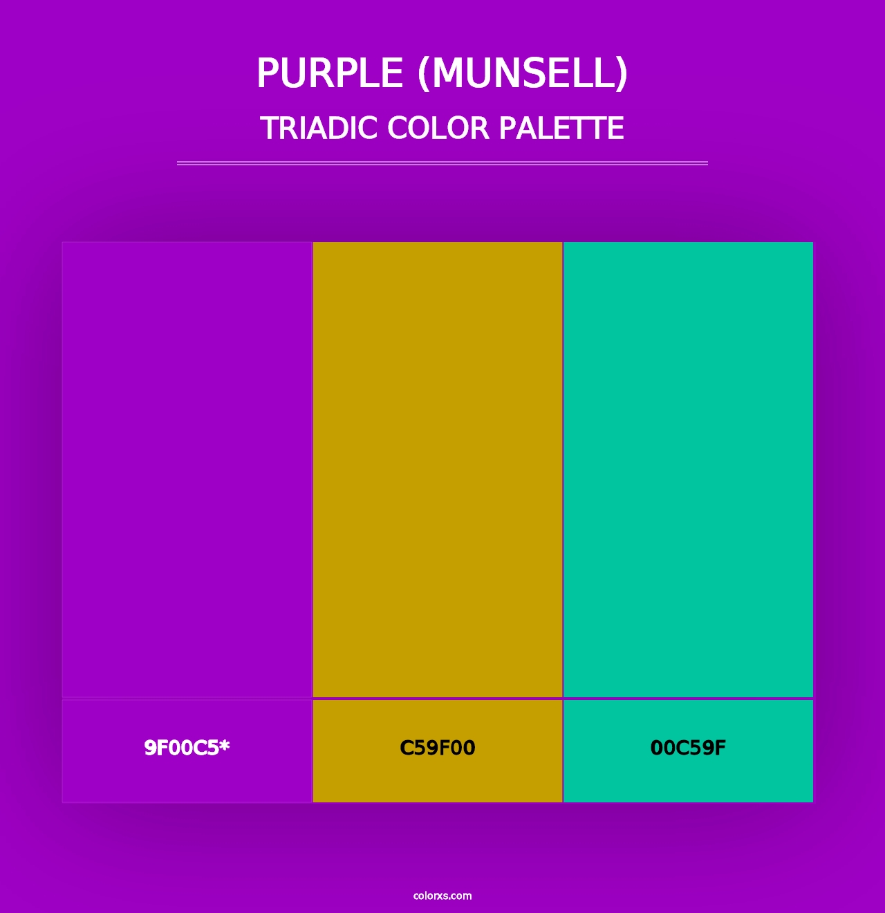 Purple (Munsell) - Triadic Color Palette