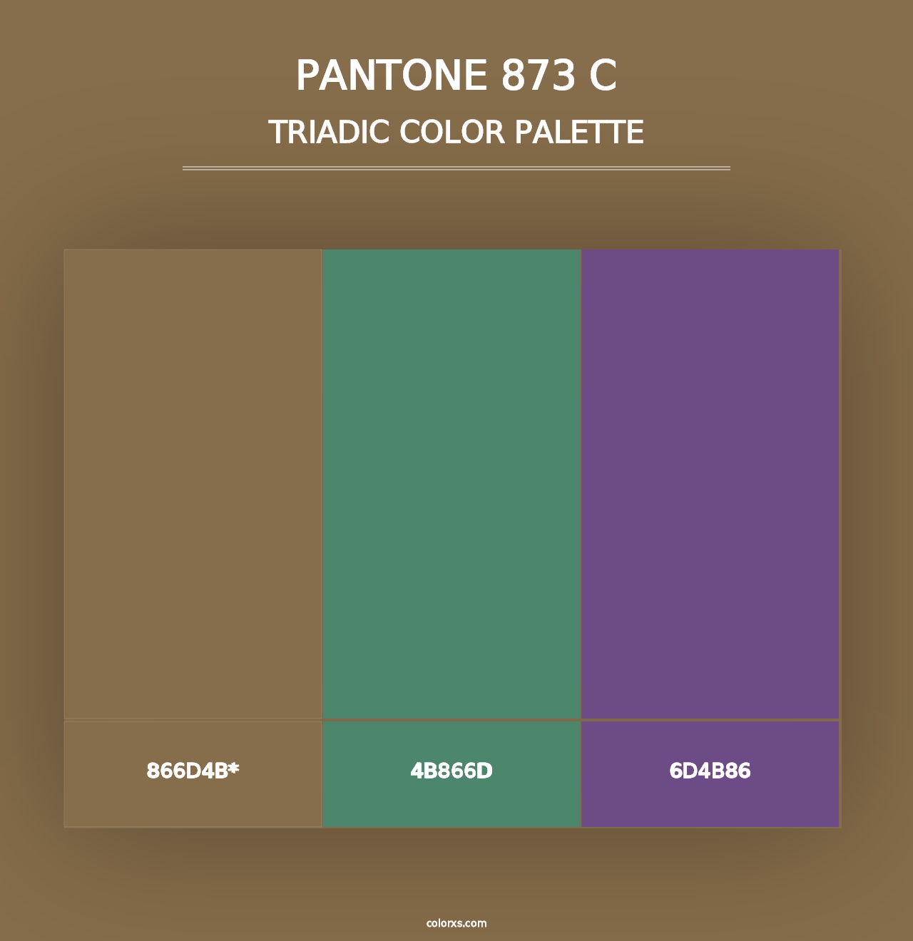 PANTONE 873 C - Triadic Color Palette