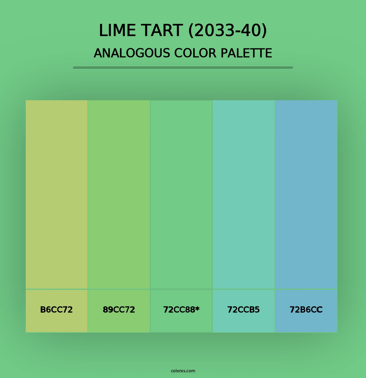 Lime Tart (2033-40) - Analogous Color Palette