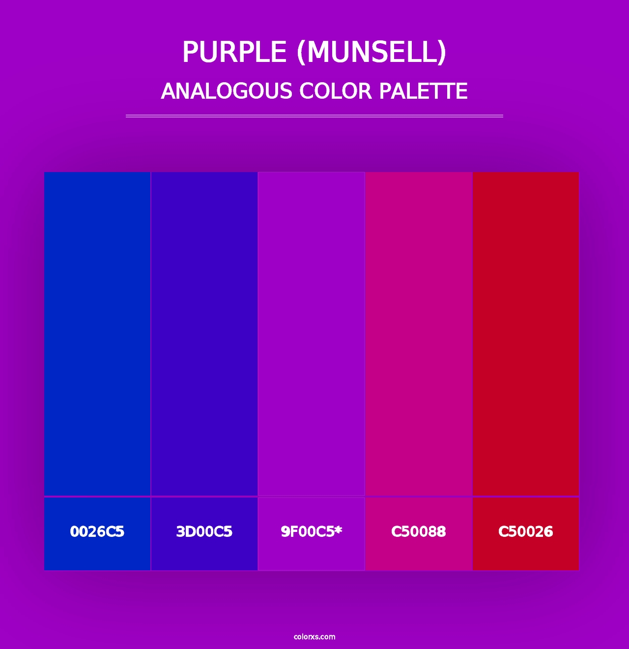 Purple (Munsell) - Analogous Color Palette