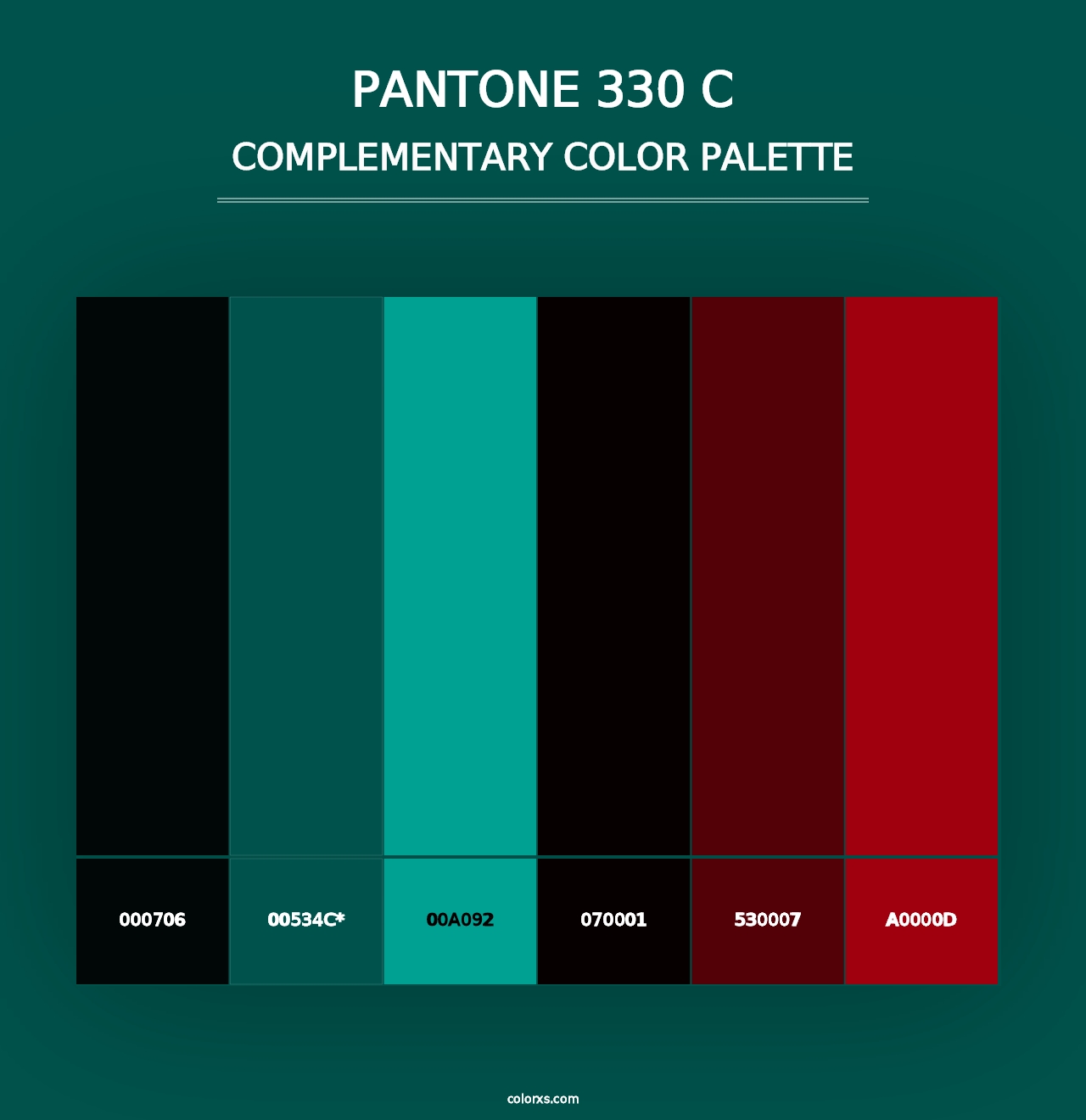 PANTONE 330 C - Complementary Color Palette