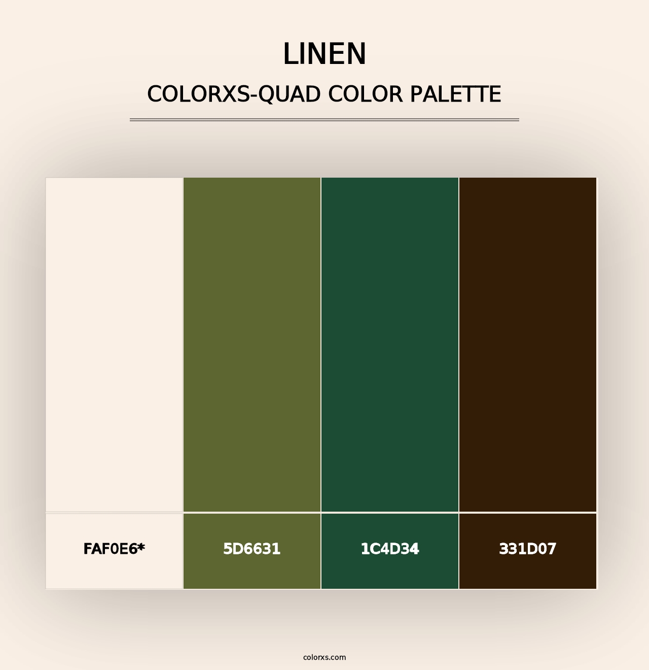 Linen - Colorxs Quad Palette