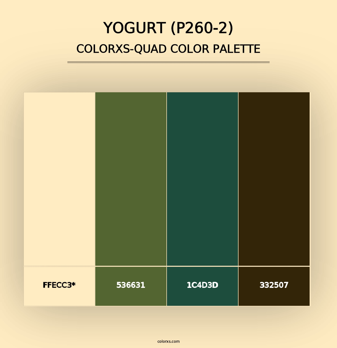 Yogurt (P260-2) - Colorxs Quad Palette