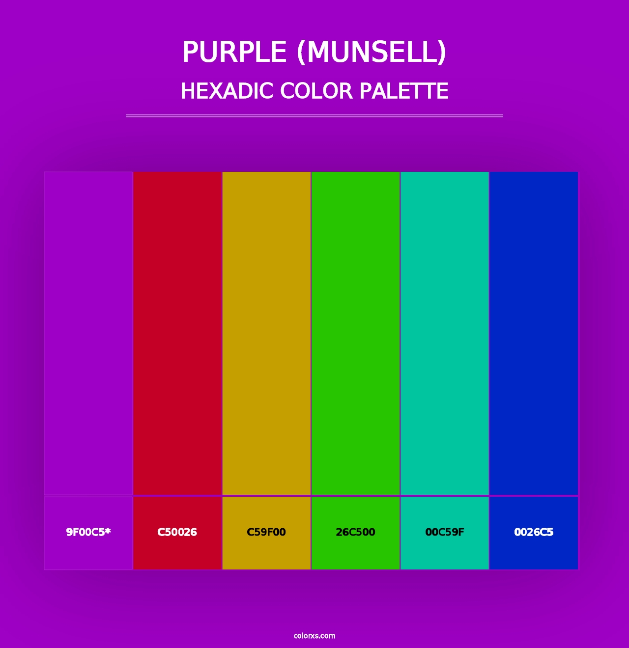 Purple (Munsell) - Hexadic Color Palette