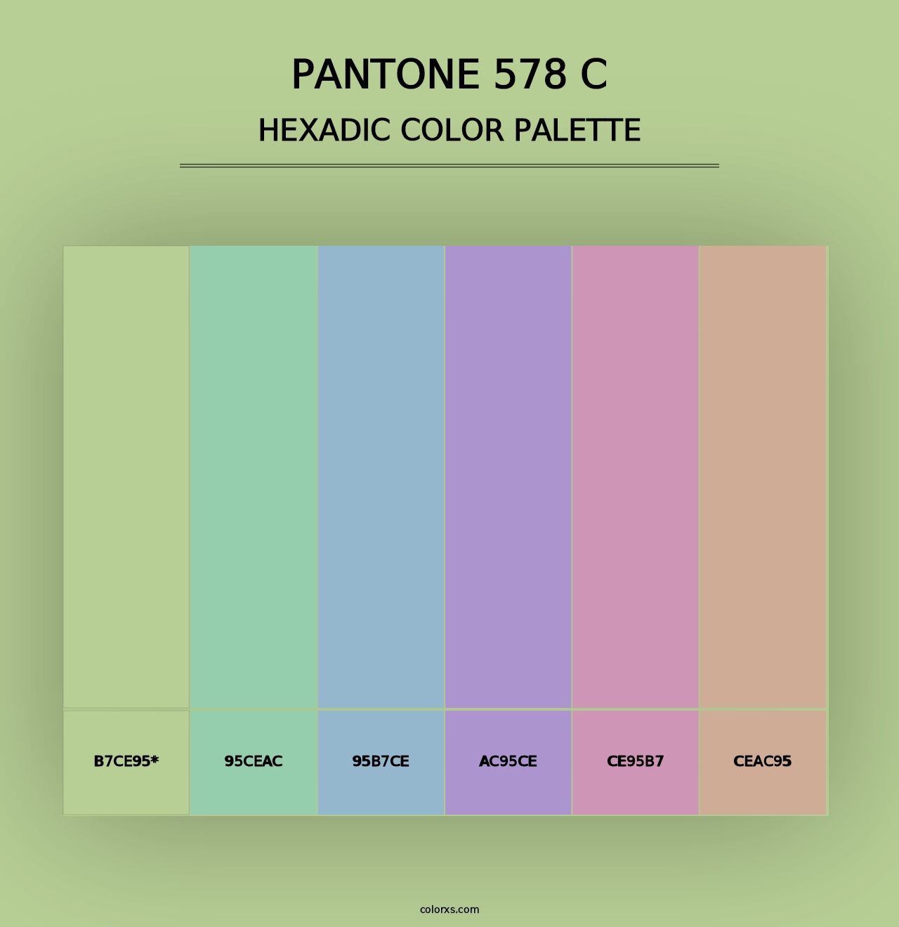 PANTONE 578 C - Hexadic Color Palette