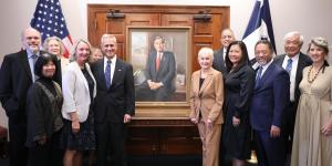 U.S. Deputy Secretary of Commerce Don Graves pictured with family and friends of Norman Y. Mineta at a dedication ceremony prior to naming the Commerce Department’s auditorium in his honor.