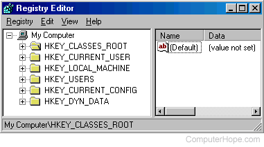 Microsoft Windows Registry Editor