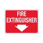 Fire Extinguisher Down Arrow Sign