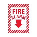 Fire Alarm (Down Arrow) 10"x14" Sign