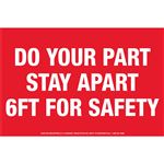 Anti-Slip Floor Decal - Do Your Part Stay Apart