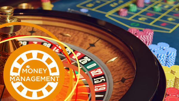 Roulette wheel with 'money management' logo superimposed.