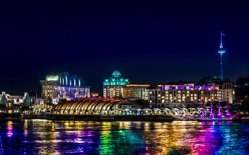 Resorts World Sentosa at night