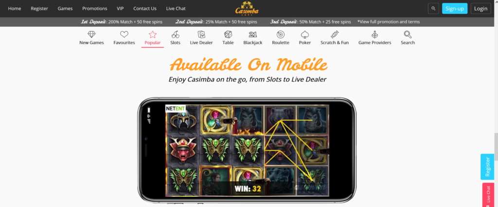 Mobile Casino 1 Casimba Casino Review