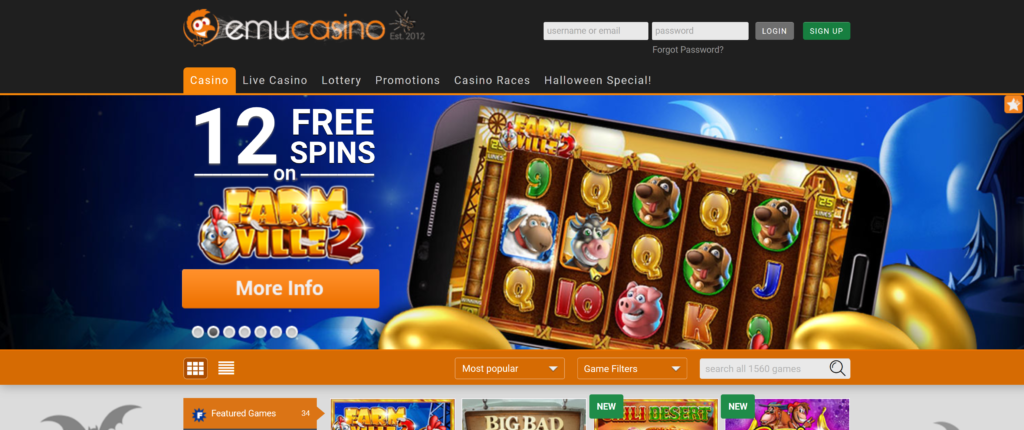 Farmville Free Spins Banner Emu Casino NZ